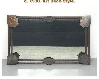 Lot 2054 Handwrought iron mirror , France , c. 1930. Art Deco Style.