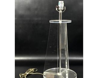 Lot 2060 Clear Lucite Modernist Table Lamp