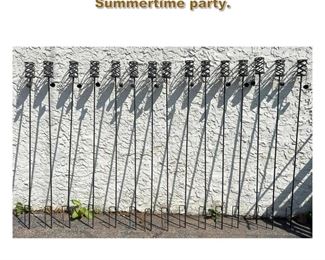 Lot 2145 14pc Iron tiki torch Holders. Summertime party. 