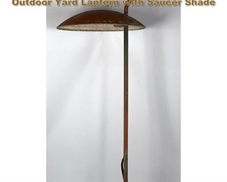 Lot 2156 Rare Gerald Thurston Lightolier Outdoor Yard Lantern with Saucer Shade