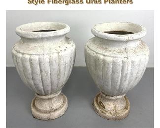 Lot 2164 Pair of Architectural Neo Classical Style Fiberglass Urns Planters