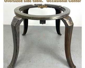 Lot 2177 Very heavy Steel industrial Oversized side table. Occasional Center table