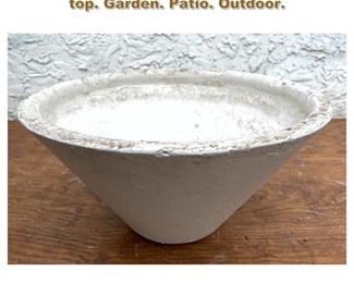 Lot 2182 Lg Willy Guhl Cone planter. Flared top. Garden. Patio. Outdoor. 