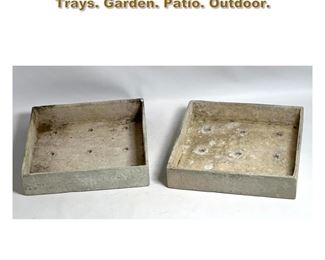Lot 2187 2pcs Willy Guhl Square Planter Trays. Garden. Patio. Outdoor. 