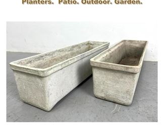 Lot 2190 2 Pc Willy Guhl Rectangular Planters. Patio. Outdoor. Garden. 