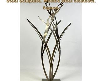 Lot 2199 MARSH SCOTT Modernist Studio Steel Sculpture. Welded steel elements. Signed. 