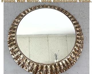 Lot 2204 Large Decorative Iron Framed Foliate Wall Mirror. Deep dimensional frame. 