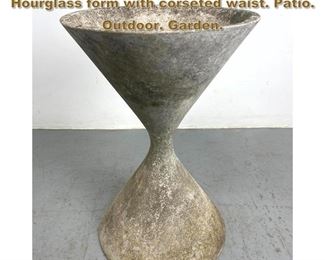 Lot 2209 Willy Guhl Diablo Planter. Hourglass form with corseted waist. Patio. Outdoor. Garden. 