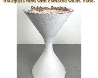 Lot 2211 Willy Guhl Diablo Planter. Hourglass form with corseted waist. Patio. Outdoor. Garden. 