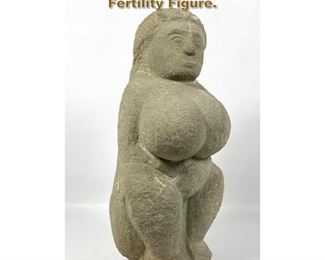 Lot 2249 Voluptuous Stone Carved Figure. Fertility Figure. 