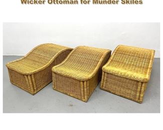 Lot 2252 After Pierre Chareau Art Deco Wicker Ottoman for Munder Skiles