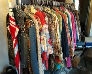 Many ladies casual jackets and tops.