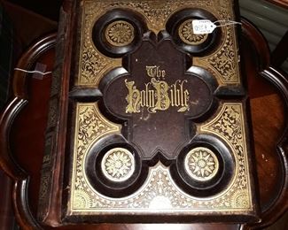 Antique Bible, leather book