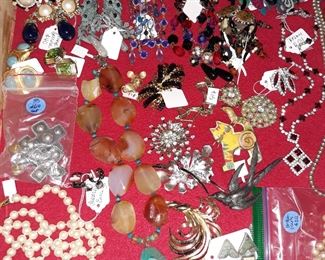 Vintage costume jewelry.