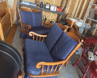 MATCHING PRETTY LOVESEATS, DEACON BENCH