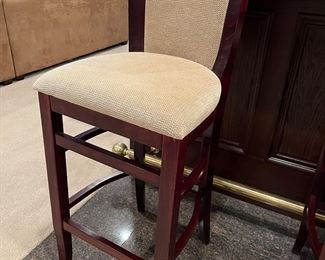 (6) barstools 16"W with a 31"H seat height 