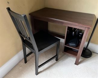 (2) small desks (only one shown) 36"W x 20"D x 28"H and (2) desk chairs 