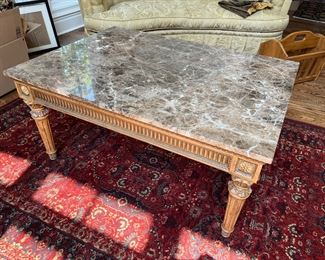 Stone topped coffee table....