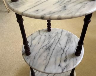 Vintage small Italian 3-tier Etagere Side Table