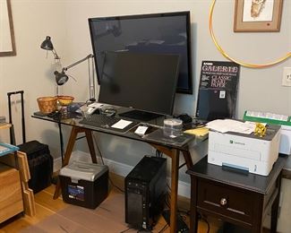 desk, asus computer screen