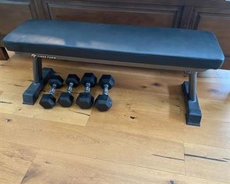 bench and weights