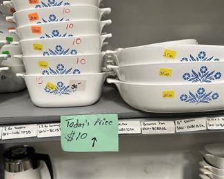 Blue cornflower Corning ware