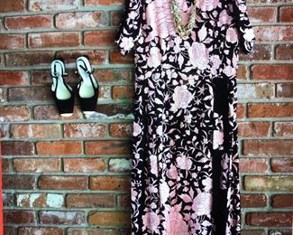 VINTAGE CUSTOM SILK DRESS made from shawls