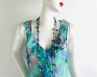 VINTAGE SHEER SILK DAY DRESS