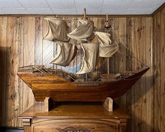 Handmade replica of the Mayflower