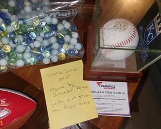 Salvador Perez signed baseball