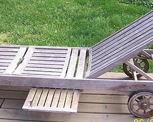 Adirondack chaise chairs w/ side tray (1 of 4)