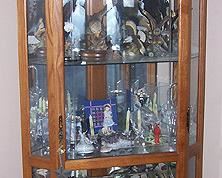 Amish oak display cabinet