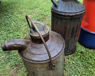 Early service station cans and fuel cans