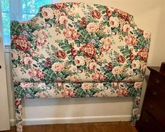 Queen-size upholstered headboard.