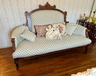 Eastlake Victorian settee.
