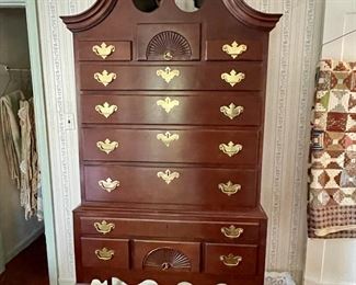 Vintage Hickory Chair Company high boy chest of drawers.