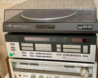 Pioneer stereo, MCS receiver & Dual turntable (needs repair).