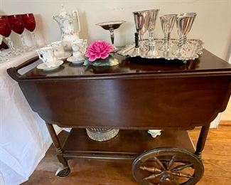 Henkel Harris mahogany tea cart.