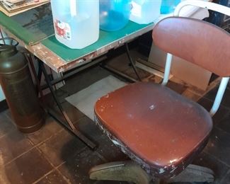 Drawing desk and chair