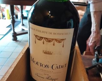 Mouton-Cadet wine 1978 still in it's crate