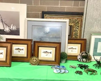 Ahoy!  Beautiful crustaceans, framed trout, and more from the shore
