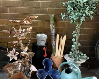 Unique water feature, gardening tools, and two mailboxes (excellent condition)