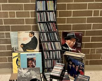 Hundreds of CDs and nice selection of LPs