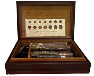 Wooden Cigar Humidor Cigars