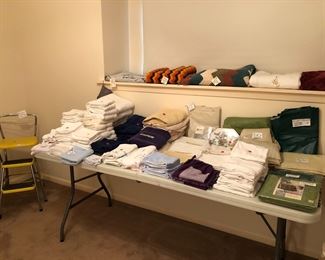 Vintage stool with retractable steps
Assorted towel, hand towels, washcloths
Afghans