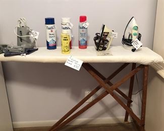 Vintage wooden ironing board
Irons and Steamer