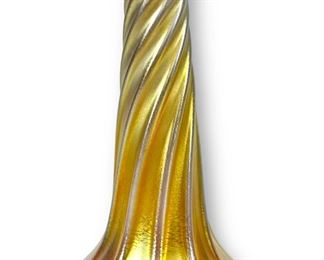 LCT Tiffany Favrile Art Glass Vase Candlestick