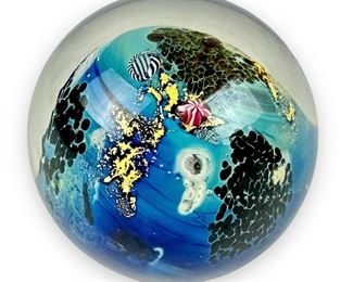 Josh Simpson "Megaplanet" Glass Paperweight