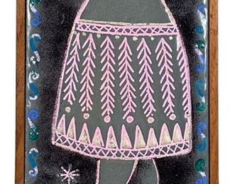 Doris Hall MCM Copper Enameled Plaque