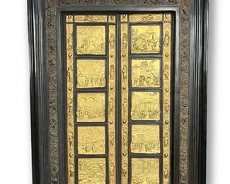 "The Gates of Paradise" Gilded Bronze Sculpture